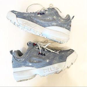 Fila Unisex Disruptor II Denim Sneaker | Chunky Fila Sneaker
